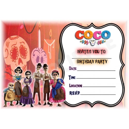 Inviti per festa di compleanno Coco- Disney