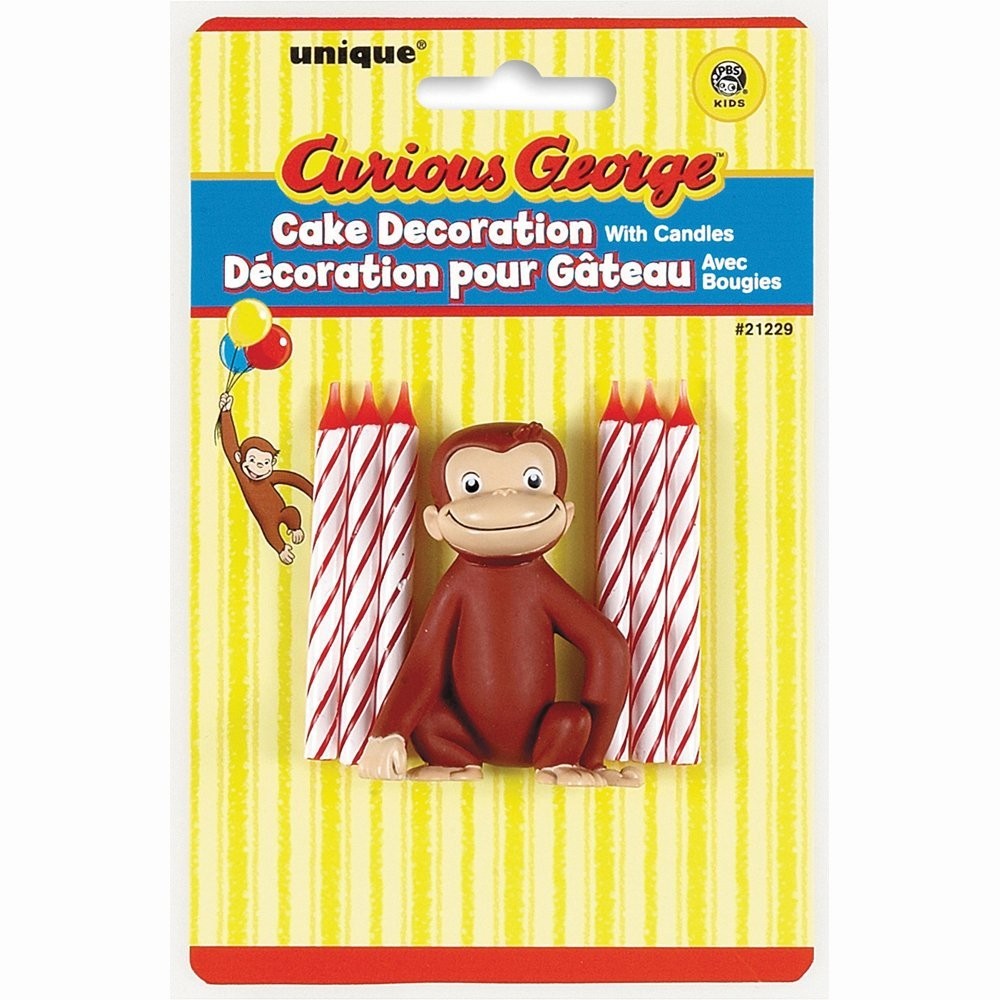 Unique 137884 Curious George Cake Decoration With 6 Candles