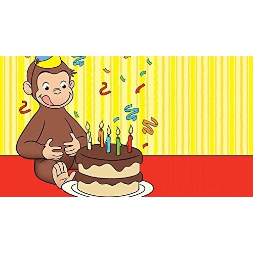 Cialda rettangolare Curioso come George per torte