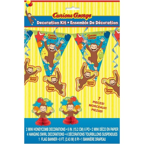 Curious George 7-Piece Decoration Kit
