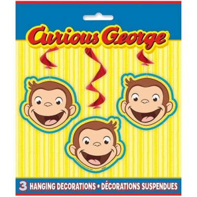 Curious George Hanging Swirl Decorations