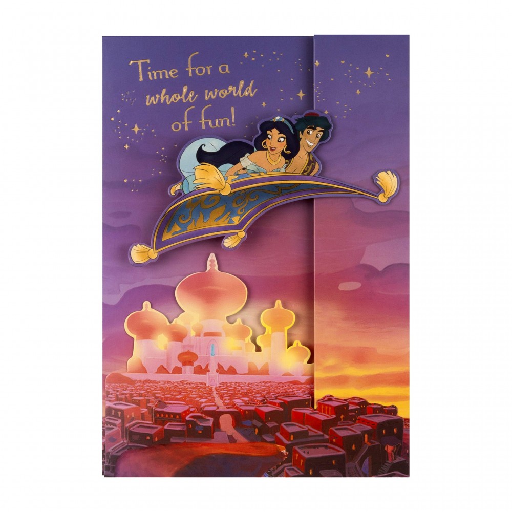 Biglietto di auguri La lampada di Aladino, biglietto 3D pieghevole Aladdin