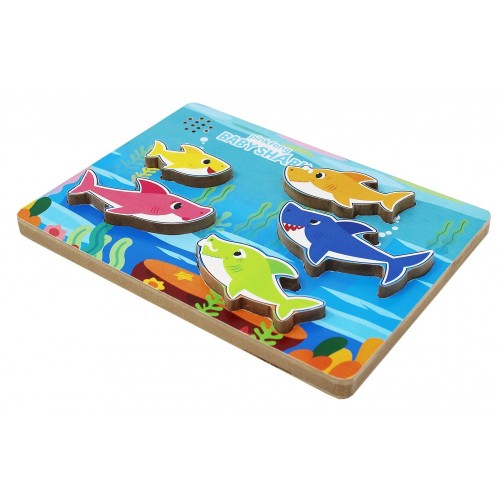 Pinkfong Baby Shark Puzzle A incastro in Legno, Riproduce La Canzoncina Baby Shark Doo Doo Doo, Fenomeno Planetario Su Youtub