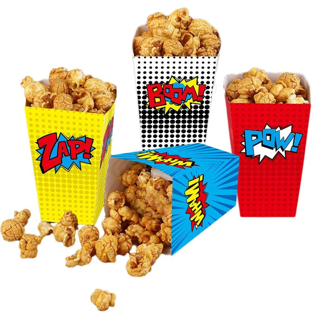 24 scatole Popcorn super eroi, accessorio per feste