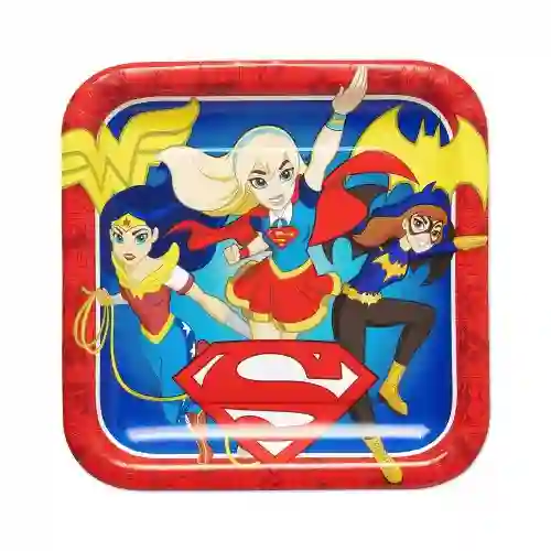 Piatti DC Super Hero Girls quadrati