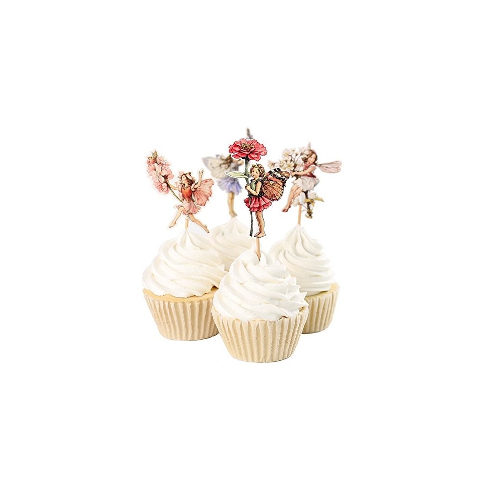 Fumee Confezione da 24 topper per dessert, muffin e cupcake, motivo con bambine, ideali per picnic, matrimoni, feste di compl