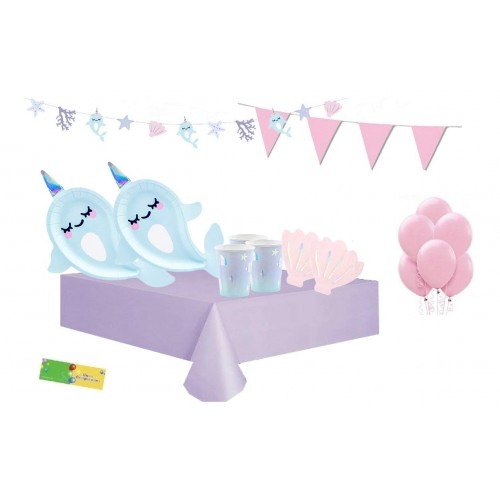 Kit n.27 Compleanno narvalo unicorno di mare