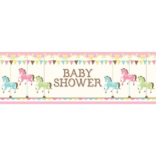 Banner party Carousel / giostra - Baby Shower