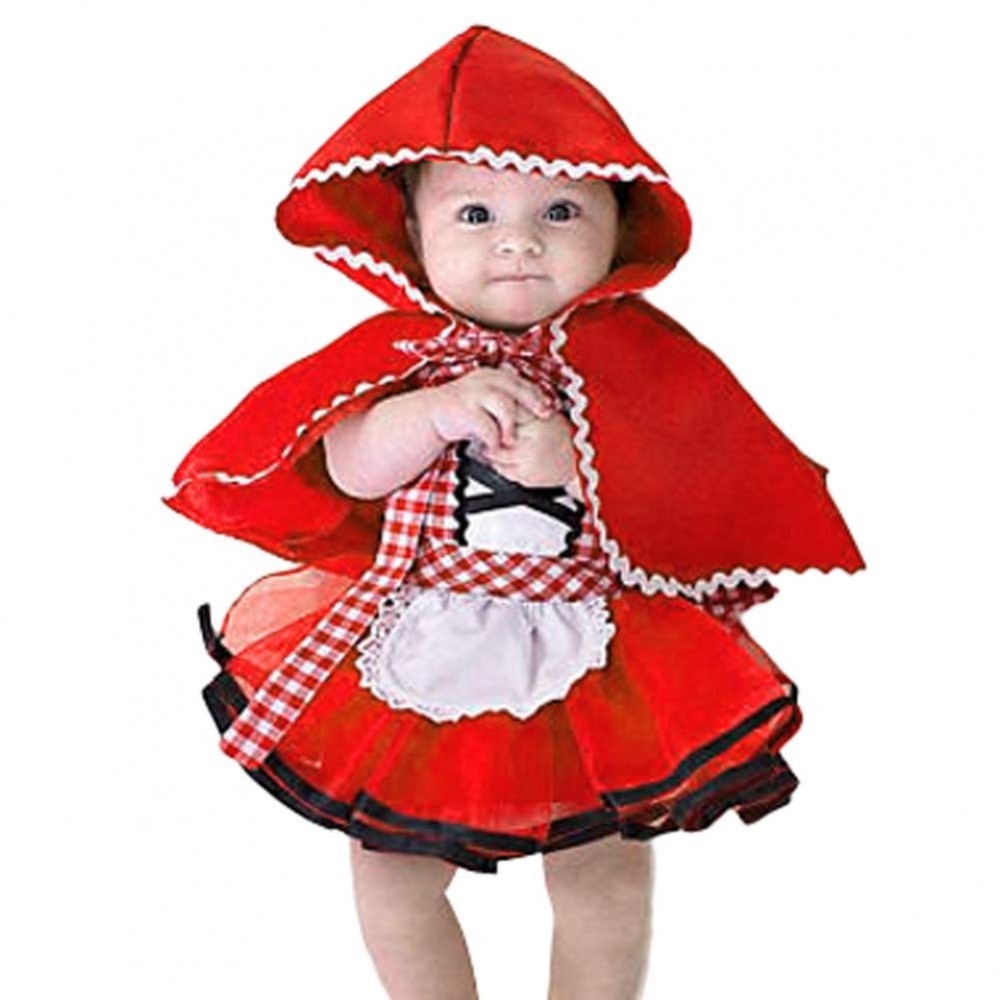 Costume Cappuccetto Rosso neonato con mantella