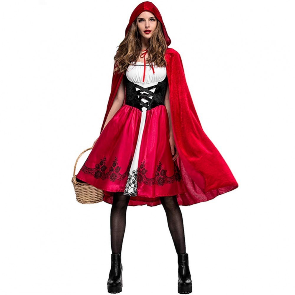 Costume Cappuccetto Rosso per adulti, per Carnevale e feste a tema