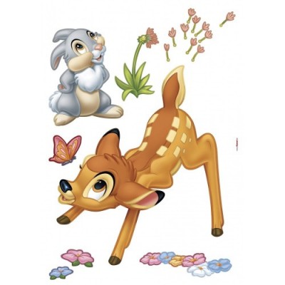 Komar Freestyle 14043h Adesivi decorativi, motivo: Bambi della Disney, colore: multicolore 17 pezzi 