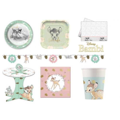 Kit per 8 bambini tema Bambi Disney