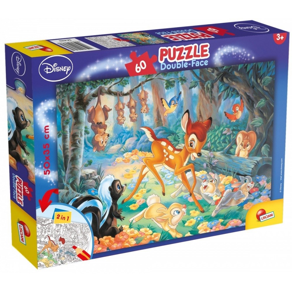 Puzzle Doppia Faccia di Bambi - Disney