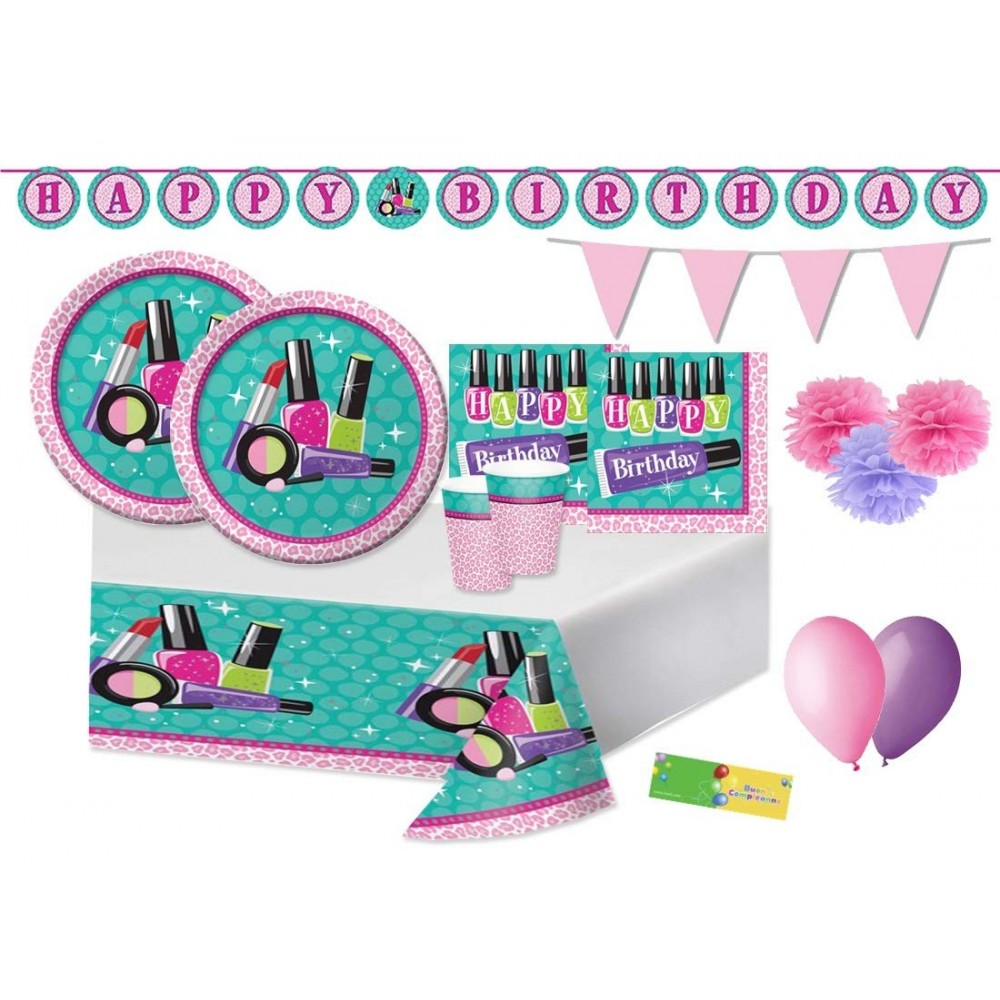Kit per 32 bambini tema Make up Party - Sparkle SPA