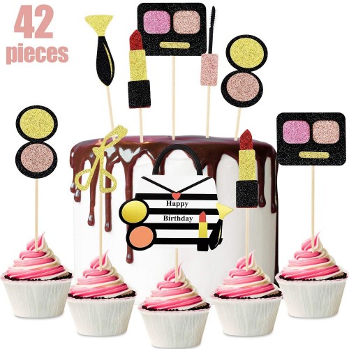 42 Topper Cupcake tema Make Up