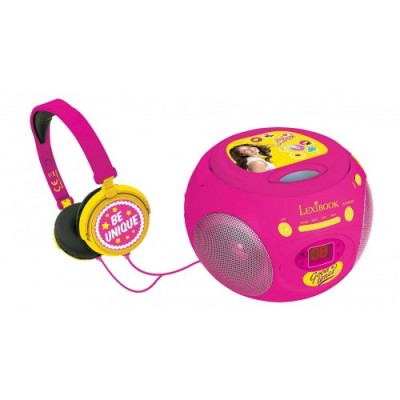Soy Luna Lexibook RCD102SL - Lettore Radio CD Disney, Radio FM, Altoparlante 0.8W x2, Corrente o batterie, Presa Cuffie, Ingr