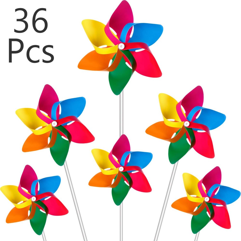 36 Girandole di plastica arcobaleno, giochi per bambini