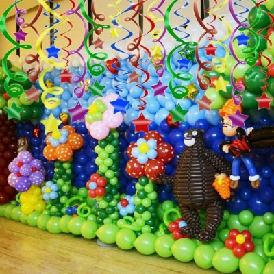 Festoni Arcobaleno per Carnevale Jonami Ghirlanda di Carta a Pois Multicolore 9 Metri Decorazione Festa di Compleanno per Bambini 