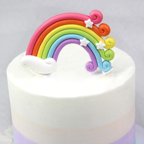 KingbeefLIU Arcobaleno Cake Topper Bandiera Baby Shower Compleanno Festa Nuziale Decorazione di Cottura Appesi Pendenti Decor