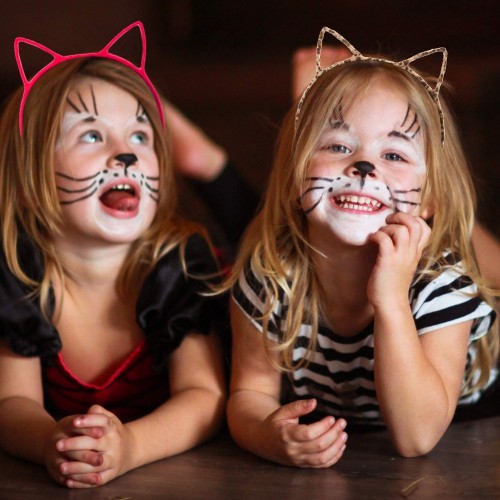 Set di 16 Cerchietti con orecchie di gatto - Colori assortiti - Ideale per feste, Halloween, Natale - Perfetti come bombonier