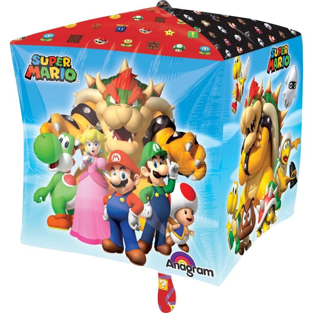 Palloncino cubo Super Mario Bros, accessorio per feste