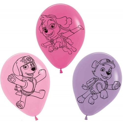 5 palloncini in lattice Paw Patrol girl