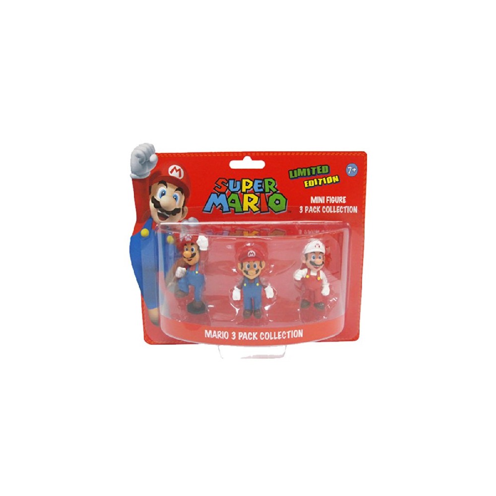 Action Figure Super Mario Bros, 3 modellini da collezione