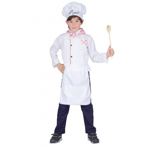 Fiori Paolo 61230.M - Little Chef Costume Bambino, Bianco, 5-7 anni