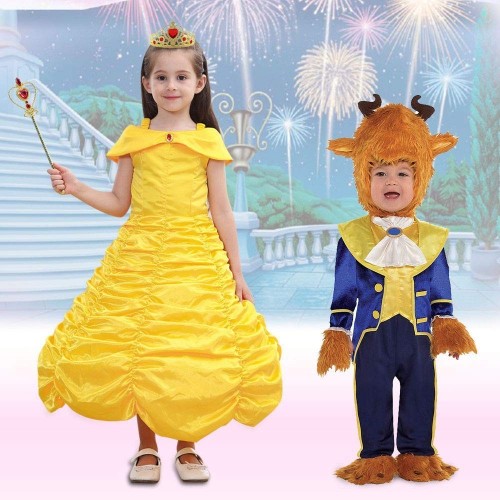 Abito  la bella e la bestia Disney bambina 10/12 anni Bambini Abbigliamento bambina Abiti eleganti e costumi Disney Abiti eleganti e costumi 