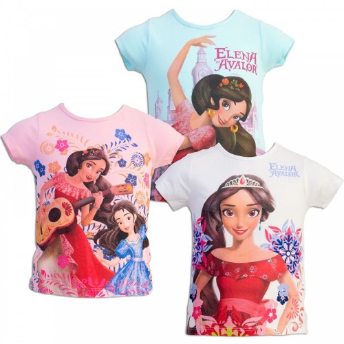 Elena di Avalor Disney T-Shirt Maglia Maglietta a Maniche Corte Full Print - Bambina - Novità Prodotto Originale 4221RE [Azzu