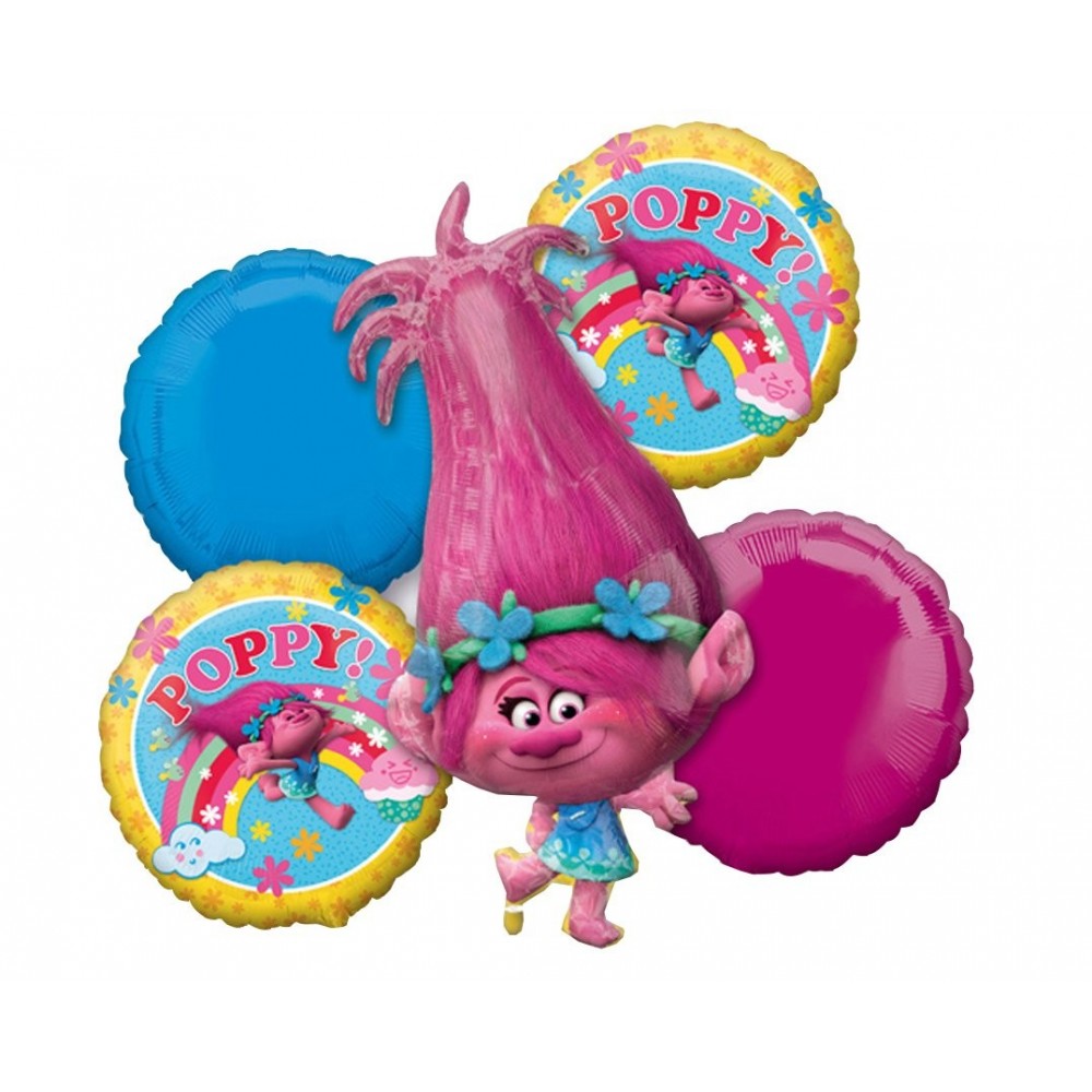Composizione palloncini Trolls - Disney