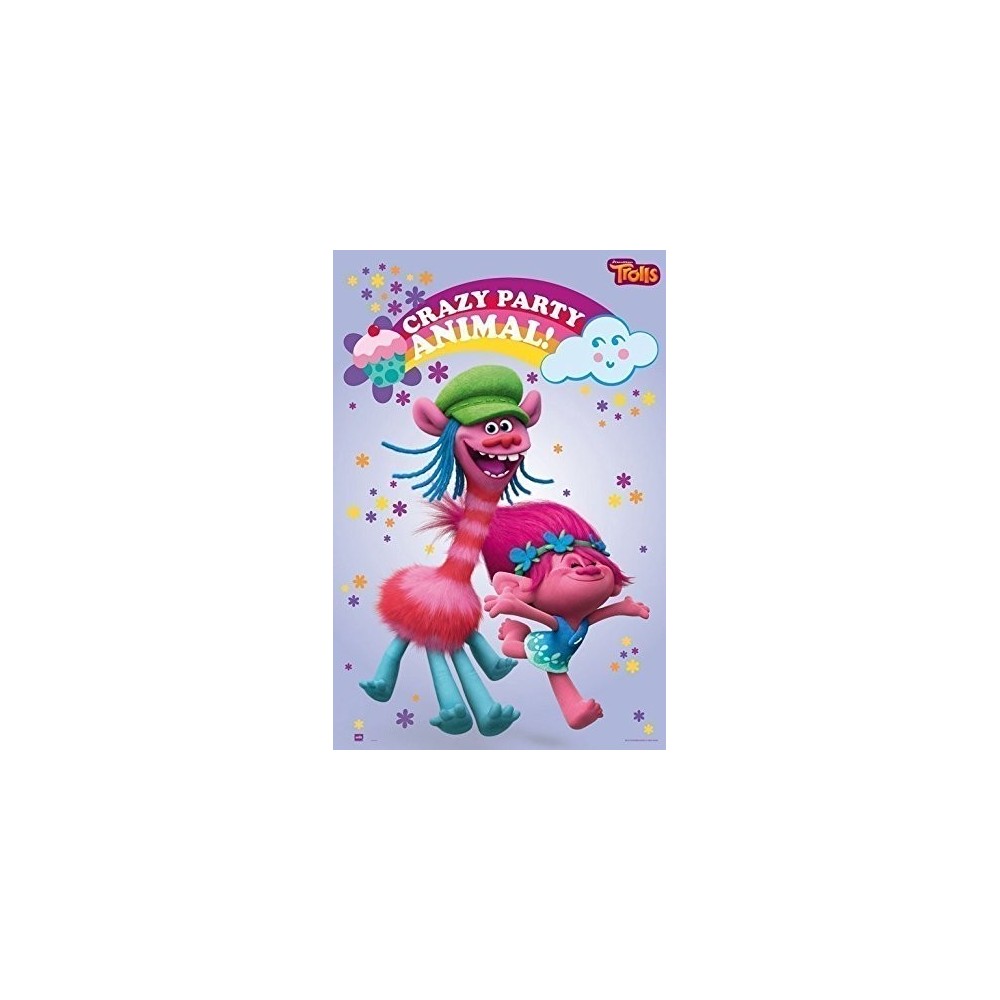 Poster Decorativo Dei Trolls Disney Per Camerette O Feste A Tema