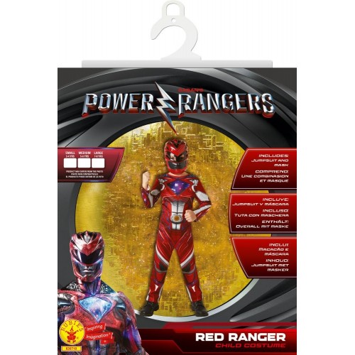Rubies- Power Rangers Movie Costume Red Ranger per Bambini, S, IT630710-S