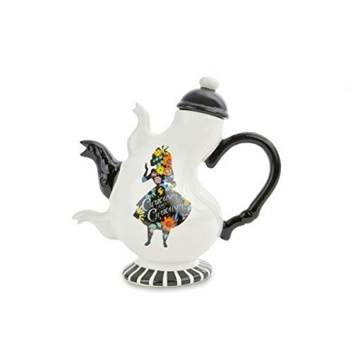 Set teiera + tazza in ceramica motivo Alice Nel Paese Delle Meraviglie