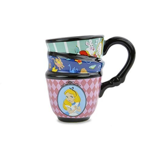 Idealcasa - Set teiera + tazza in ceramica, motivo Alice Nel Paese Delle Meraviglie di Disney, 500 ml