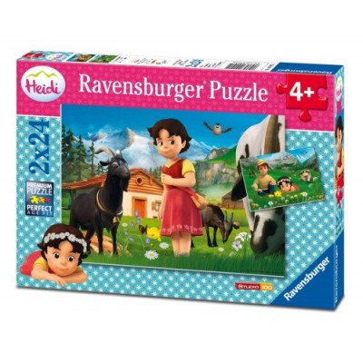 Ravensburger 09091 - Heidi Puzzle 2x24 Pezzi