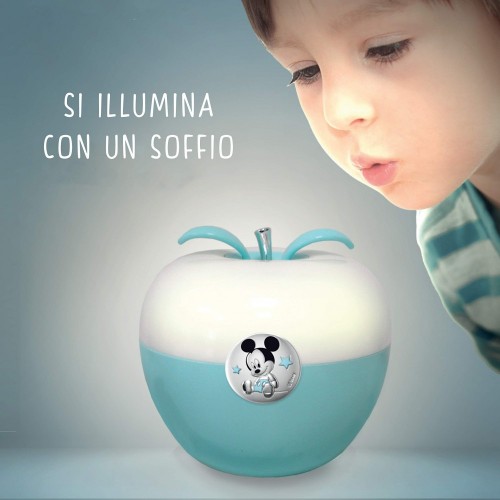 Valenti & Co - Disney Topolino - Luce Notturna Bambini con Lampada LED Colorata per Cromoterapia da Comodino, Comandi Magici 