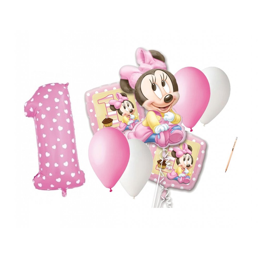 Bouquet palloncini Minnie Baby primo compleanno