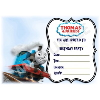 Inviti compleanno Trenino Thomas, confezione da 12
