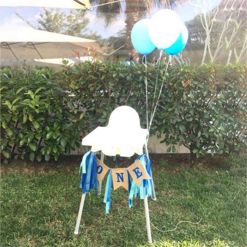 RONSHIN Nastro Primo Compleanno Bandiera Baby Girl Boy Bunting Baby Shower Party Decora la Ghirlanda della Scuola Materna Blu