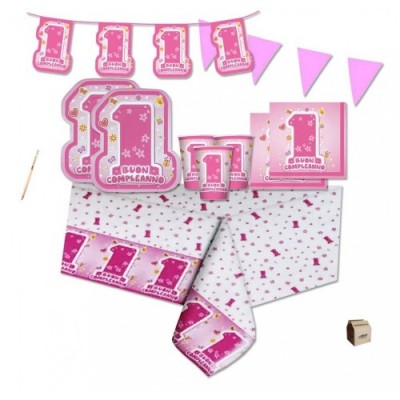 Kit per 40 persone One Pink primo compleanno
