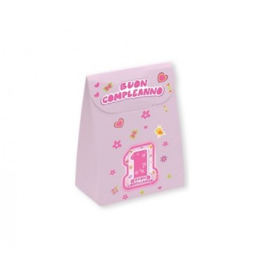 25 scatoline rosa 1° compleanno One Pink