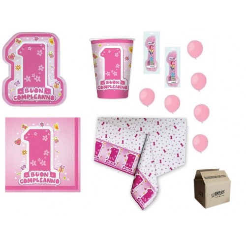 Kit per 16 persone One Pink primo compleanno