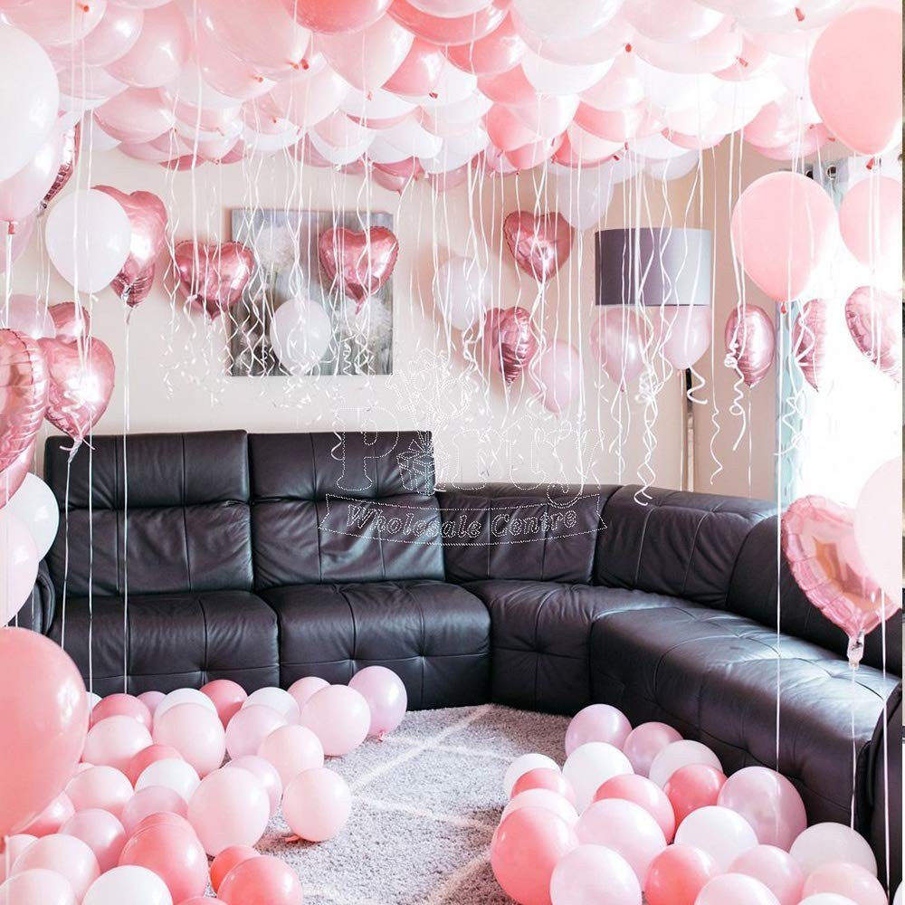 Set Con 30 Decorazioni Primo Compleanno Rosa Addobbi Originali