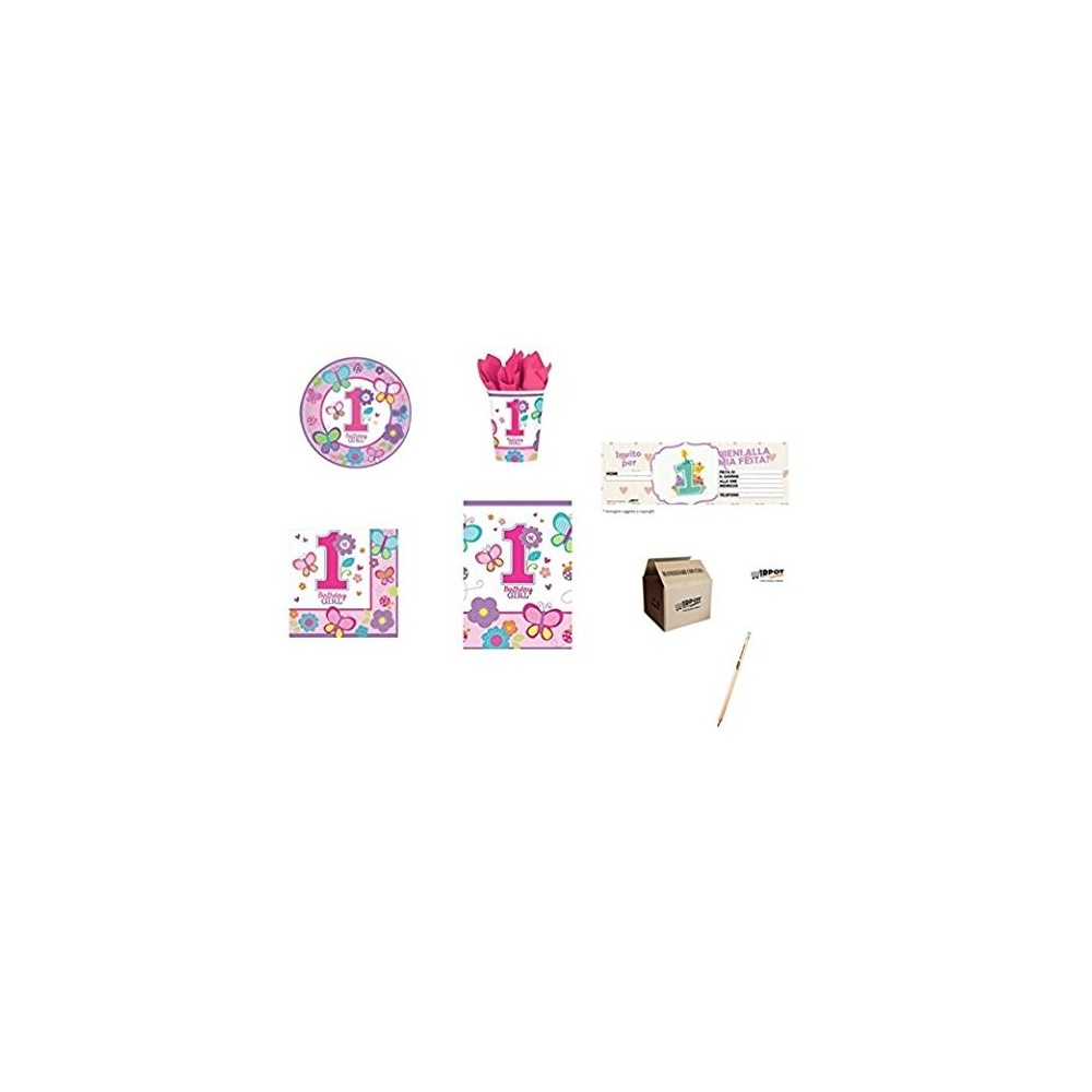 Kit per 24 persone Birthday girl rosa