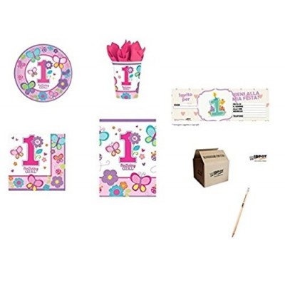 Kit per 24 persone Birthday girl rosa