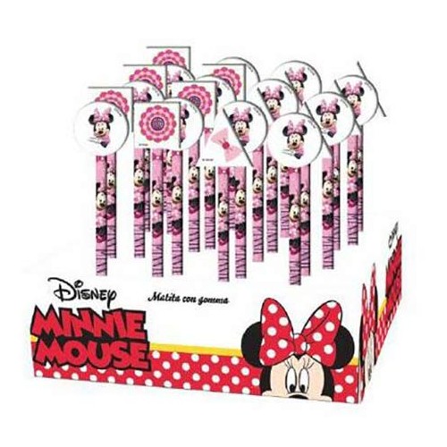 Disney Minnie matite con gomma idea regalo per bambini M01 Minnie 01 x 10 