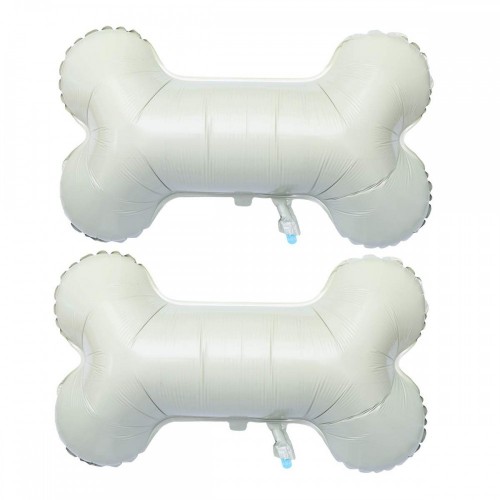 2 Palloncini in alluminio forma osso cane