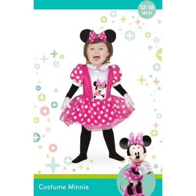 Ciao- Baby Minnie Classic Disney Costume per Bambini, Rosa, 12-18 mesi, 11244.12-18