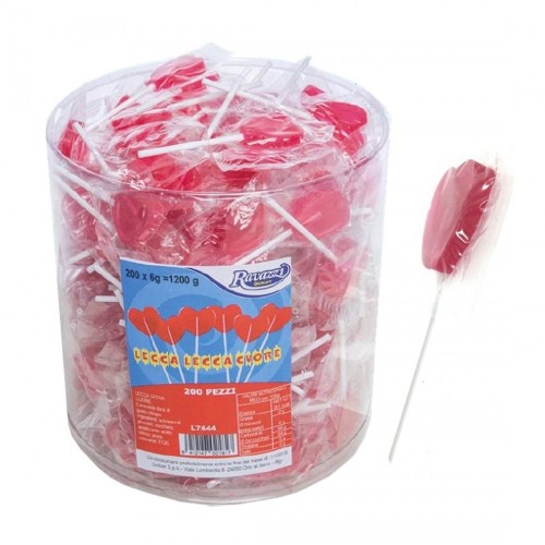 200 Lecca Lecca cuore rosso lollipop